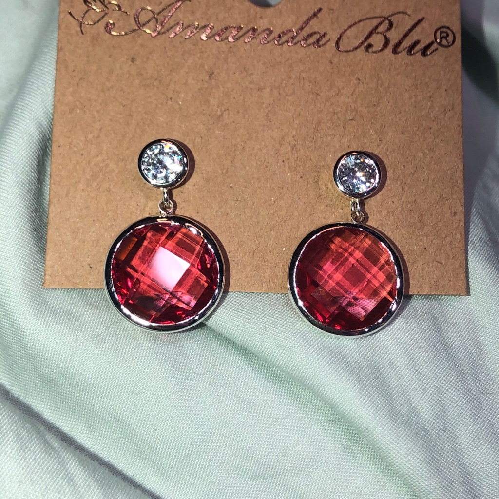 Amanda Blu Gorgeous Pink Swarovski Crystal Earring 25$